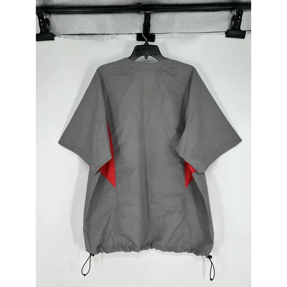 Nike Batting Jacket Short Sleeve‎ Quarter 1/4 Zip Button Rutgers Scarlet Knights